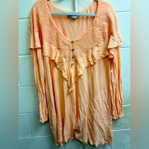Woman’s free people beach large cotton tunic top coverup